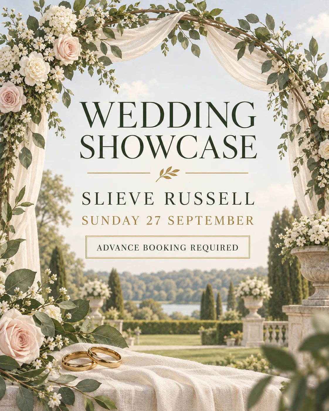 The Slieve Russell Wedding Showcase takes place on Sunday, 27 September by advance booking.