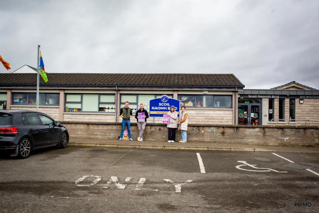 Techers at strike Ballyconnell Scoil Naomh Brid