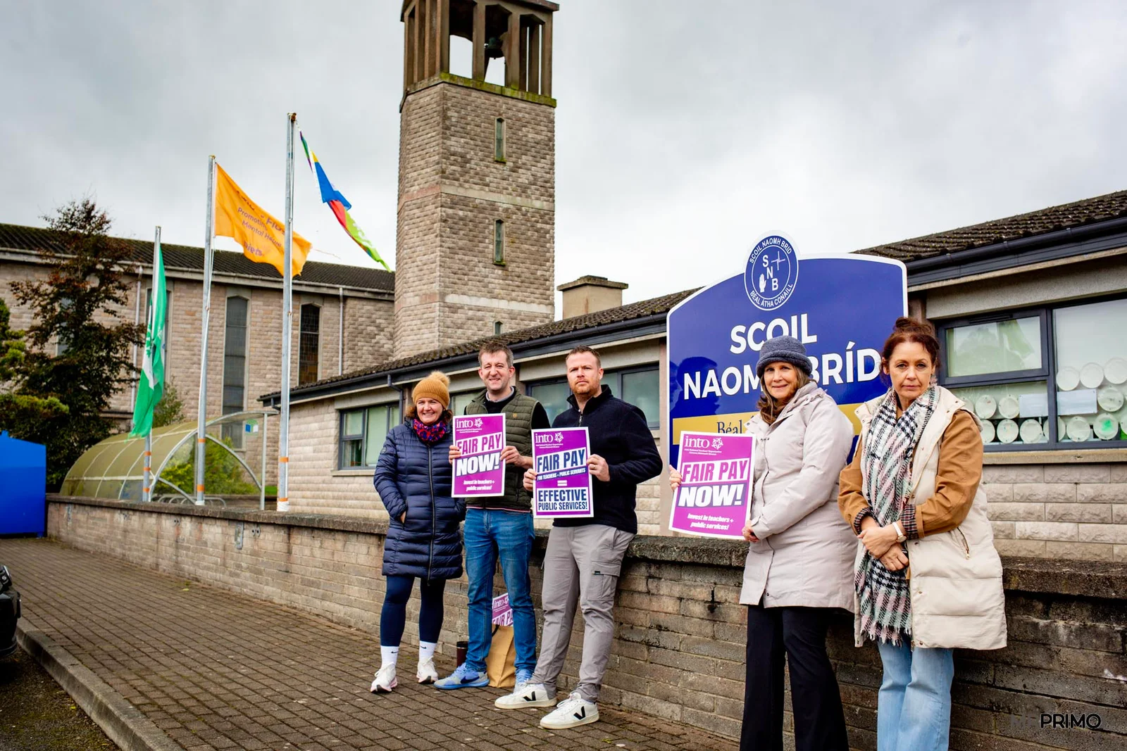 Teachers at Scoil Naomh Bríd Join Nationwide Strike