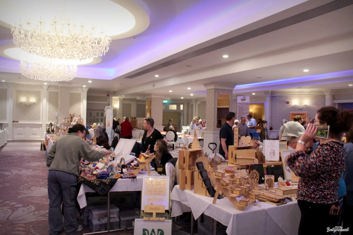 Visitors browsing a previous Autumn Craft and Gift Fair at the Slieve Russell Hotel.
